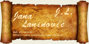 Jana Laninović vizit kartica